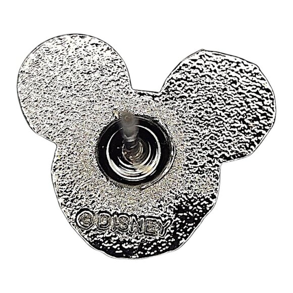 Disney Mickey Mouse Head Shaped Red & Black Shorts Silver Toned Stud Earrings - Picture 3 of 4